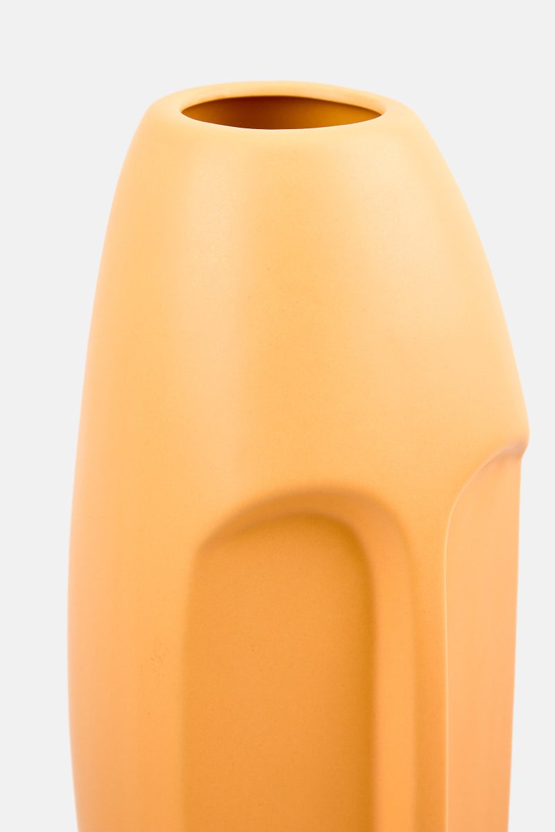 Muy Mucho Ceramic Vase 38 H x 11 D cm, Orange - Image 3