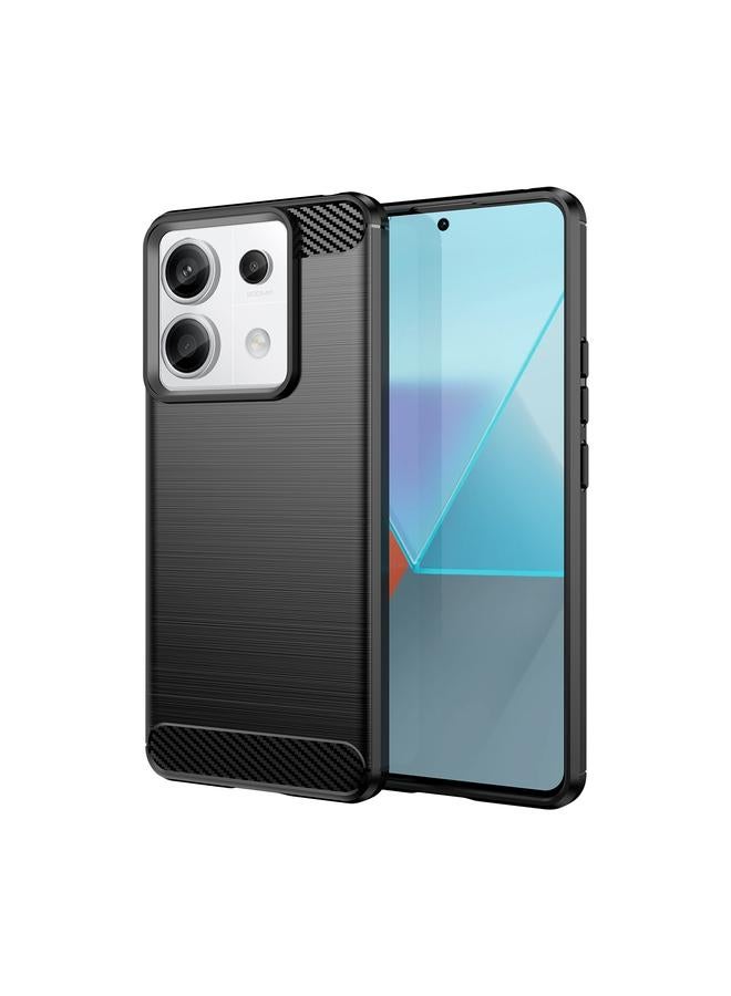 The Bros Case For Xiaomi Redmi Note 13 Pro 5G Brushed Texture Carbon Fiber TPU Phone Case