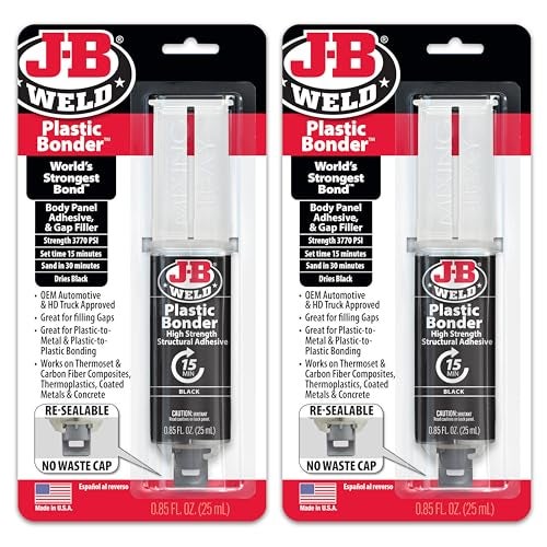 JB WELD لاصق بلاستيك J-B ويلد أسود 25 مل - عبوة 2 (50139-2) - Image 1