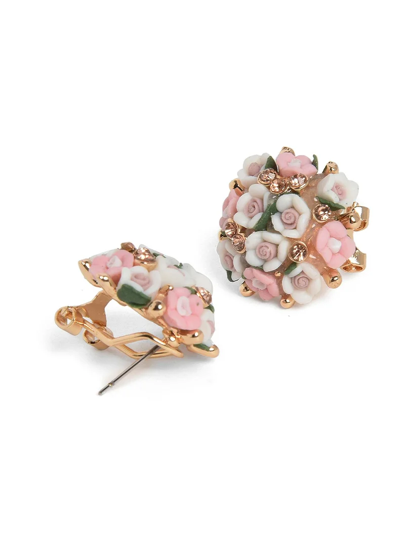 SOHI Floral Artificial Stud Earring Jewellery