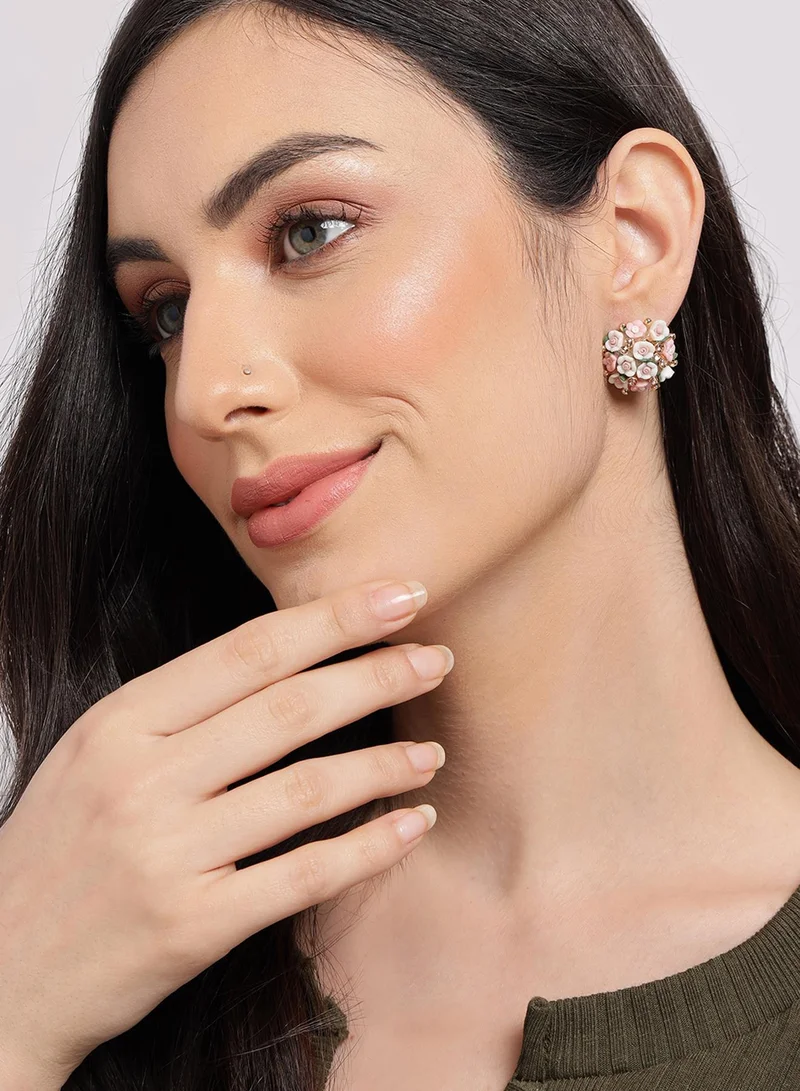 SOHI Floral Artificial Stud Earring Jewellery