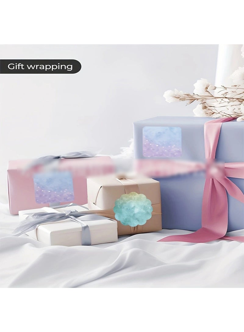 Gradient Color Thermal Sticker, Multi-Purpose Label Paper Self-Adhesive Name Tags for Office Business Barcode DIY Logo Lace 500Pcs - Image 2