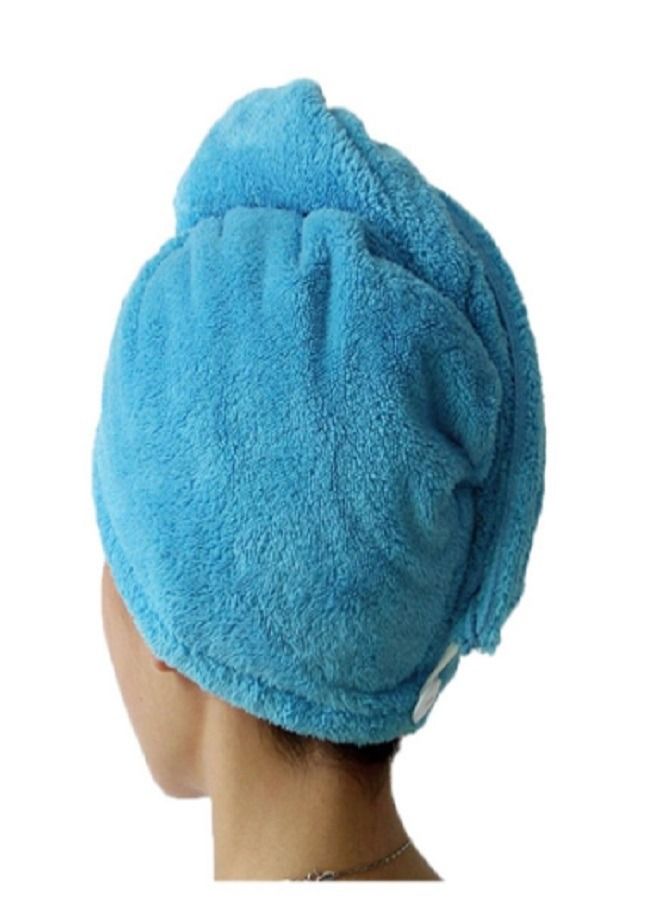 HOMESTAR Egyptian Cotton Hair Towel Turquoise Color - Image 2