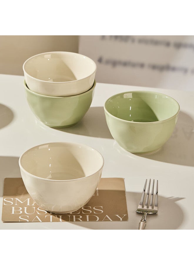 Treejack Ceramic Bowl And Plate Set, French Minimalist Cream Style Bowls, Plates And Chopsticks, Housewarming Gift, Tableware Gift Box, 28-piece Set - Image 1