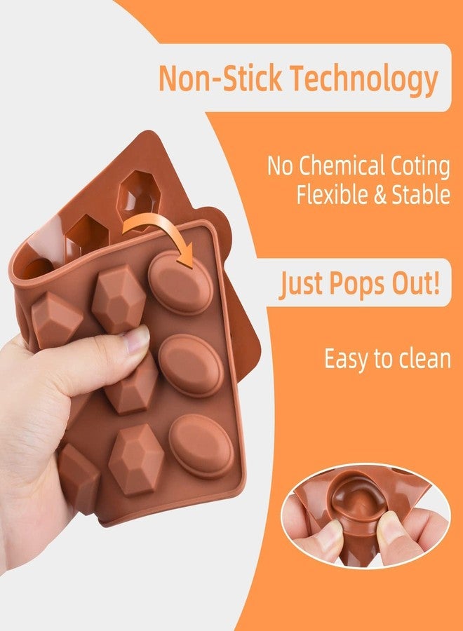 Skytail 18 Cavity Chocolate Candy Mold Food Grade Silicone Mold for Baking Candy Snacks Miniature Dessert Gummies Caramel Jelly Ice Cube Tray Cake Decor DIY Candle Cupcake Topper Mould 1 Pack - Image 3