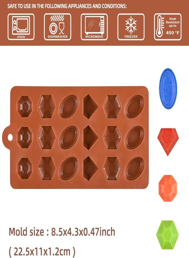 Skytail 18 Cavity Chocolate Candy Mold Food Grade Silicone Mold for Baking Candy Snacks Miniature Dessert Gummies Caramel Jelly Ice Cube Tray Cake Decor DIY Candle Cupcake Topper Mould 1 Pack - Image 2