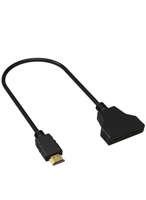 One to Two Out HDMI Splitter 1x2 Video HD 1080P Screen Splitter HDMI1x2 Distribution Line, Multicolor