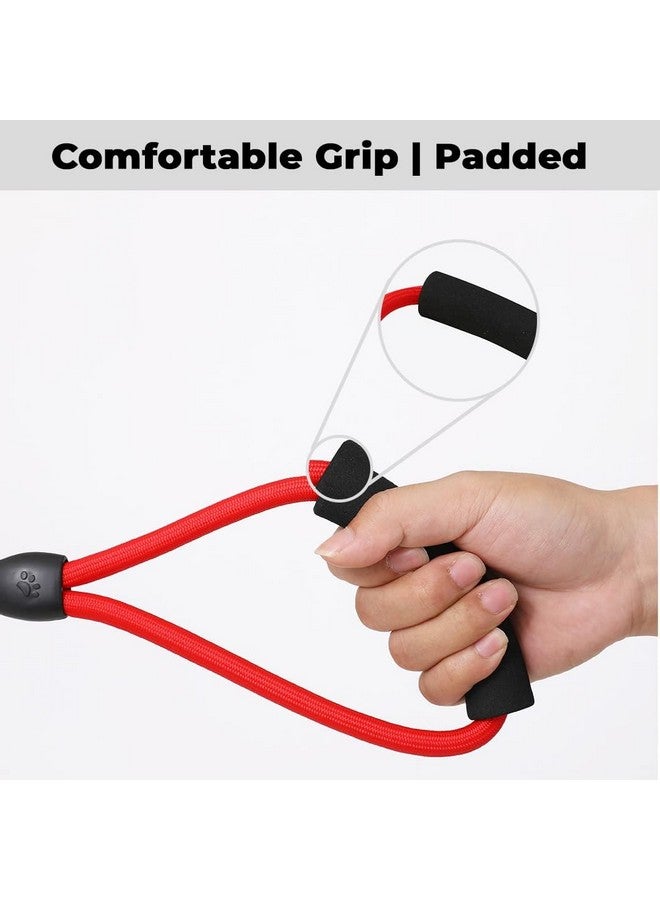 هارتس حزام طوق الكلب مع حزام قابل للتعديل | نسيج ديمين ممتاز | خطافات معدنية | Pdmgl-013-08 | قبضة مريحة | حزام مزدوج الخياطة مع حشوة ناعمة | أحمر - Image 4