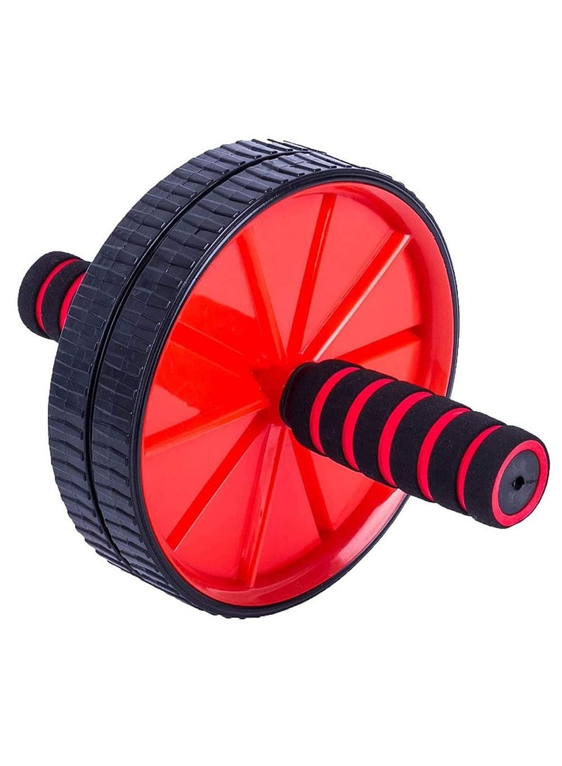 إيه جي دي عجلة آب رولر للتمرين واللياقة البدنية في صالة الألعاب الرياضية للتدريب الأساسي وتمارين البطن مع بساط الركبة (أحمر) - Image 1