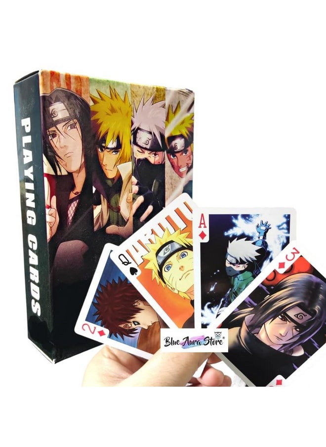 Blue Aura - Blue Aura Anime Playing Cards Collectible Cards 52 Cards in Pack of 1 for Gifting Collectible | Naruu Cards - Image 1