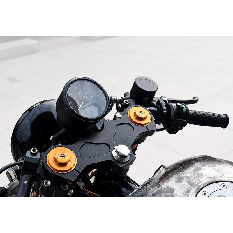 DKMOTORK 0011 Digital Gauge Motorcycle Speedometer/Tachometer/Odometer MPH KM/H Universal with Multi-Function Indicator Light Display Black - Image 3