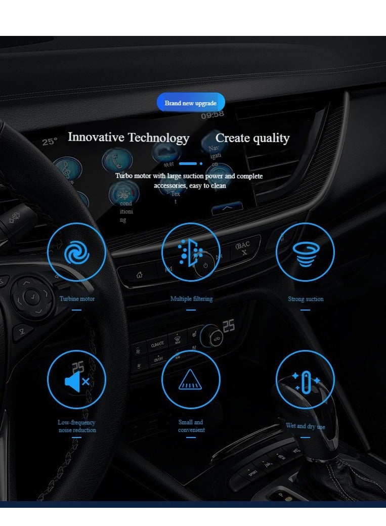 Car Vacuum Cleaner Home Pet Cat Hair Cleaner Wireless Multifunctional Car Vacuum Cleaner High-power Wet And Dry - Image 3