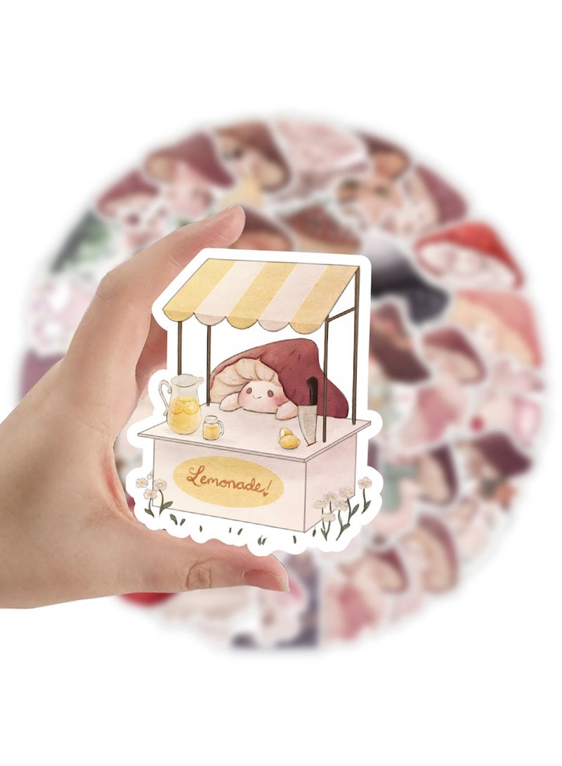 قوس قزح أورينبو ملصقات فطر لطيفة 50 قطعة من ملصقات الضفدع المقاومة للماء من الفينيل لزجاجات المياه والكتب والكمبيوتر المحمول والهاتف ولوح التزلج والجيتار هدايا الحفلات للأطفال والمراهقين - Image 2