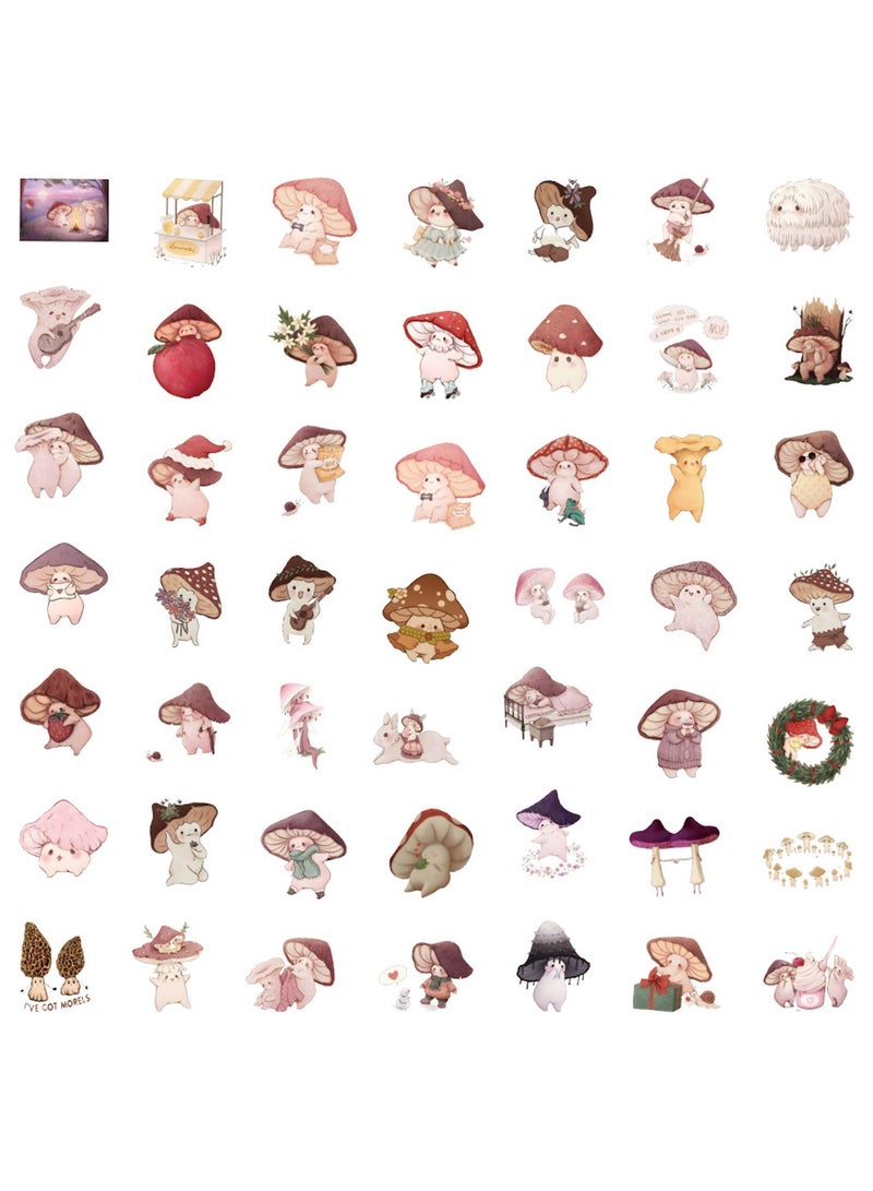 قوس قزح أورينبو ملصقات فطر لطيفة 50 قطعة من ملصقات الضفدع المقاومة للماء من الفينيل لزجاجات المياه والكتب والكمبيوتر المحمول والهاتف ولوح التزلج والجيتار هدايا الحفلات للأطفال والمراهقين - Image 4