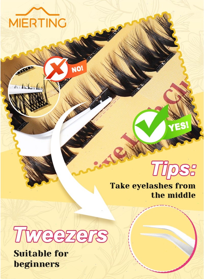 mierting Flase Eyelashes Self Adhesive Fishtail Lashes 120pcs Glue-Free, Large Pack 10-12-14-16mm False Eyelashes, Easy to Apply No Glue - Image 5