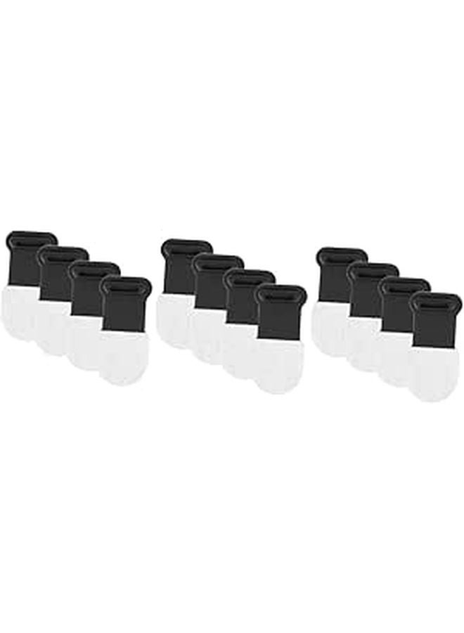 أغطية منفذ الغبار ذاتية اللصق 12 قطعة غطاء مايكرو USB لحماية هواتف أندرويد - Image 1