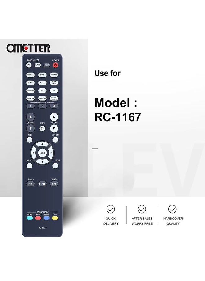 OMETTER - RC-1167 for DENON Remote Control AVR-1913 AVR-2113 AVR-2313 AV Receiver System - Image 1