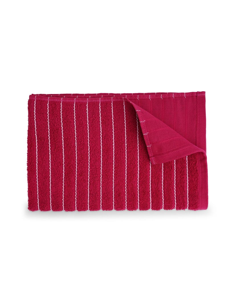 Welspun 2-in-1 100% Cotton 250 GSM Bath Towel-Red - Image 4