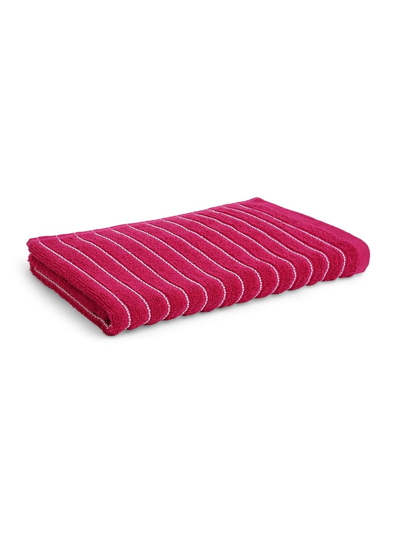 Welspun 2-in-1 100% Cotton 250 GSM Bath Towel-Red - Image 2