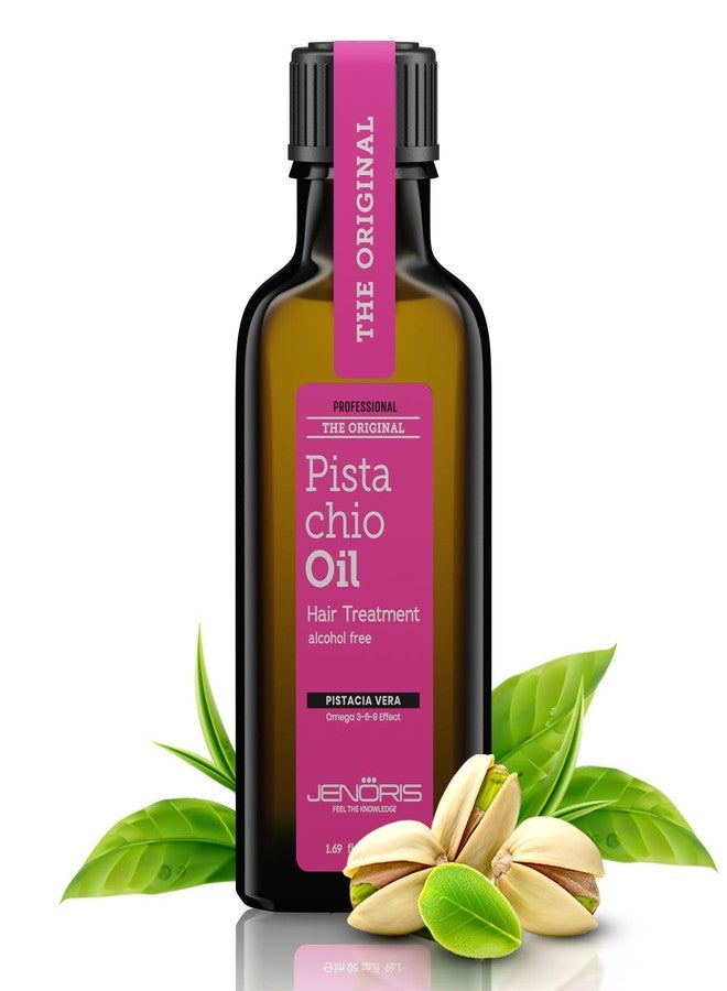 Jenoris Pistachio Oil Hair Serum for Frizzy and Damaged Hair, Lightweight Hair Oil for Dry Hair with Omega 3-6-9 Complex, Anti-Frizz Hair Serum for Shine, Hydration & Split-End Treatment, 1.69 fl.oz - Image 1