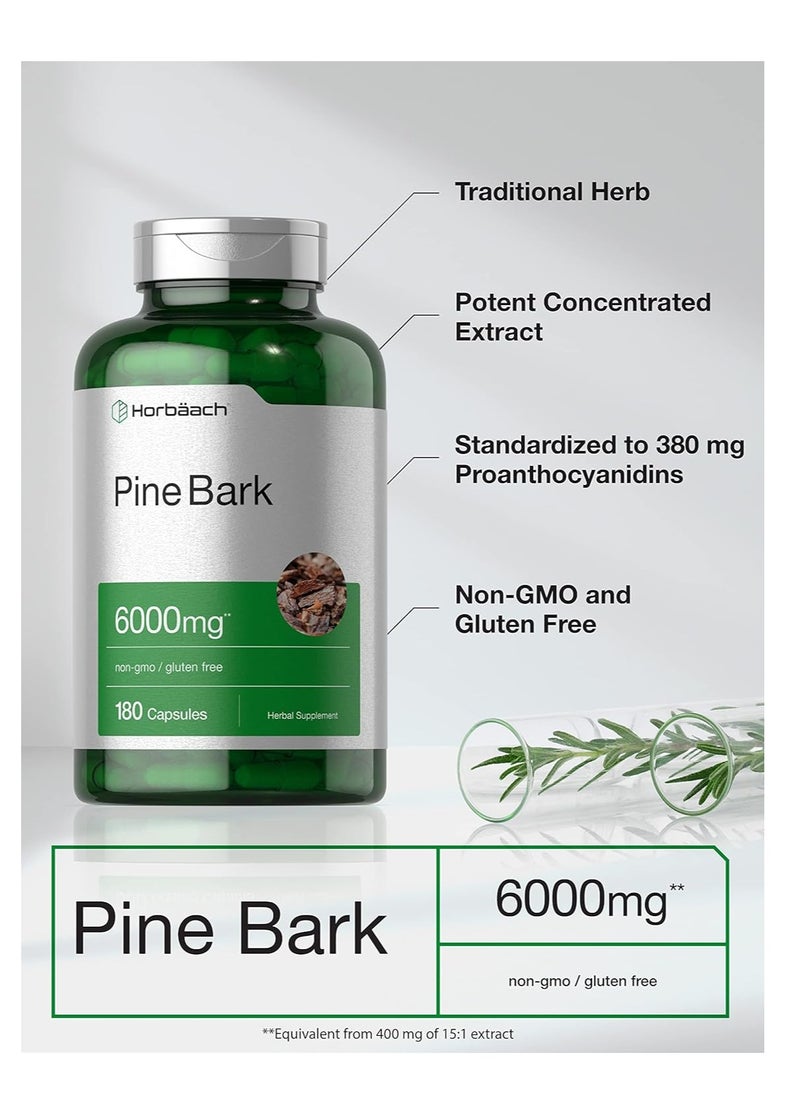 Horbaach Horbaach Pine Bark 6000mg 180 Caps  - Image 2
