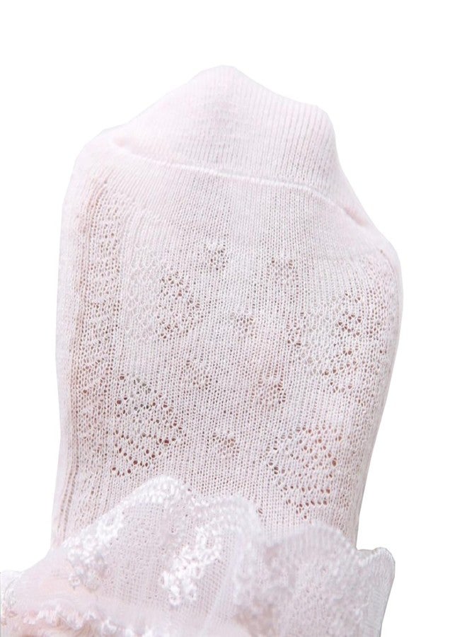 Looching Baby Girl Lace Socks Cute Eyelet Frilly Ruffle Cotton Ankle Summer Dress Socks for Infant/Newborn/0-5T - Image 4