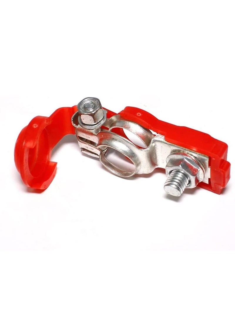 SYOSI - Car Battery Cable Terminal Clamps Connectors Top Post for Truck Red and Black Joint Protection Cover Applicated, Van, and More - Image 1