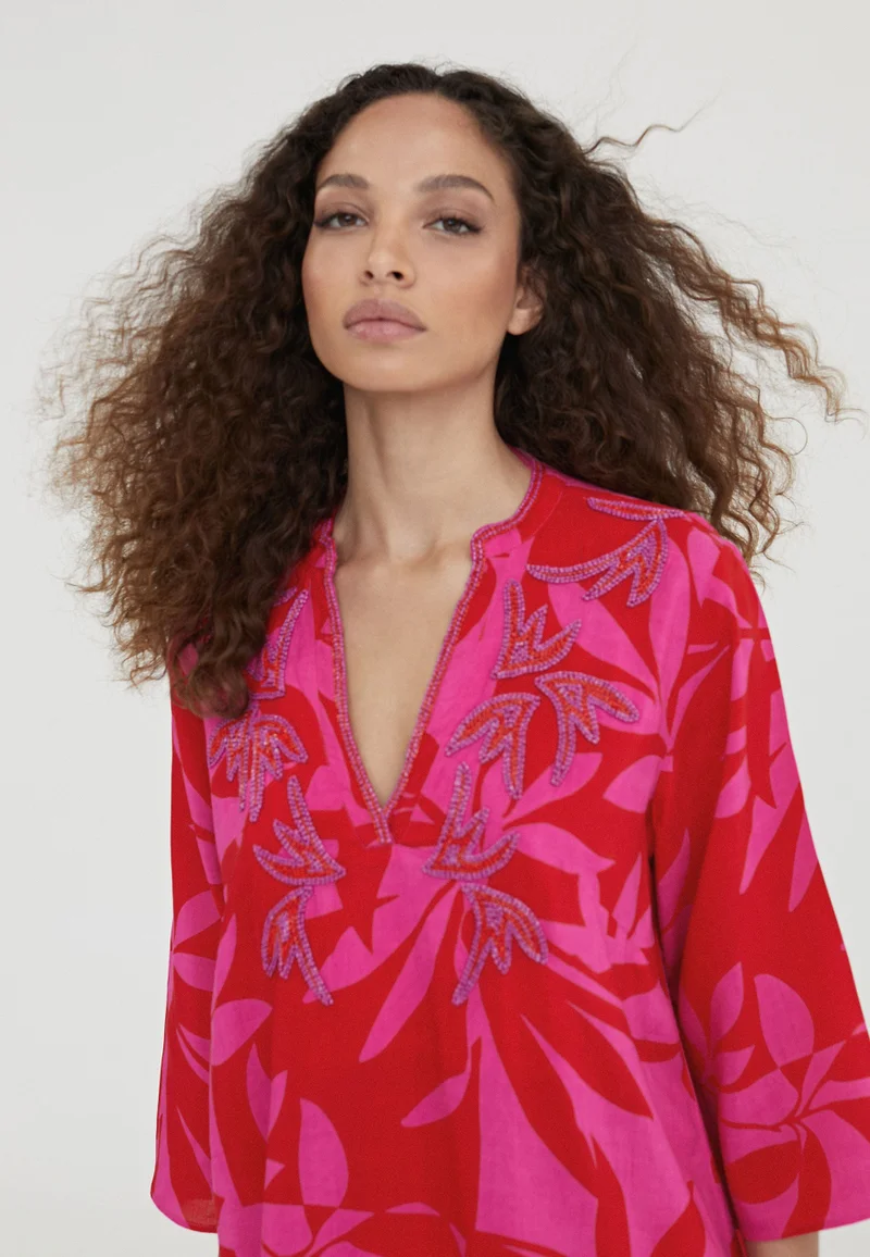 Lola Casademunt Short printed caftan