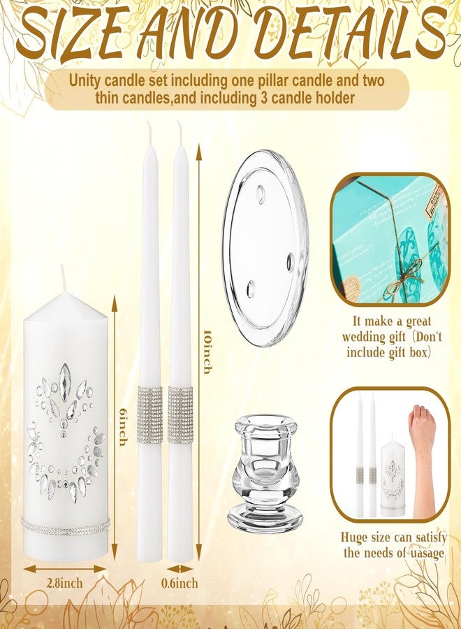 زهاو مجموعة زفاف زيهو المكونة من 12 قطعة، شموع كريستالية للوحدة مع كؤوس وحامل شموع، أكواب شمبانيا، مجموعة تقطيع الكيك، هدايا للعروسين لحفل الاستقبال، ديكور زفاف - Image 3