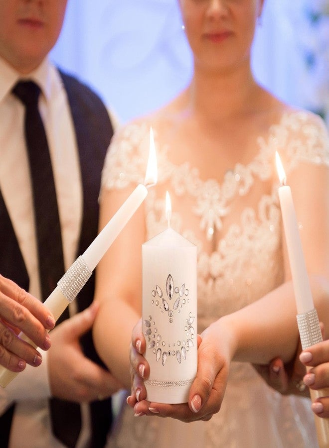 زهاو مجموعة زفاف زيهو المكونة من 12 قطعة، شموع كريستالية للوحدة مع كؤوس وحامل شموع، أكواب شمبانيا، مجموعة تقطيع الكيك، هدايا للعروسين لحفل الاستقبال، ديكور زفاف - Image 4