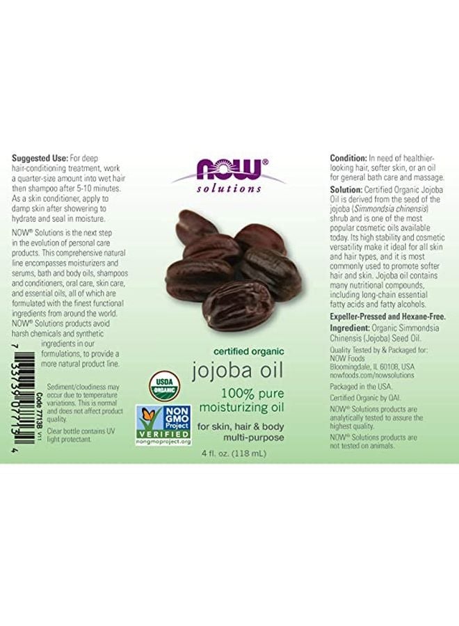 Now Foods Pack Of 2 Jojoba Organic Moisturizing Oil Set - Image 4