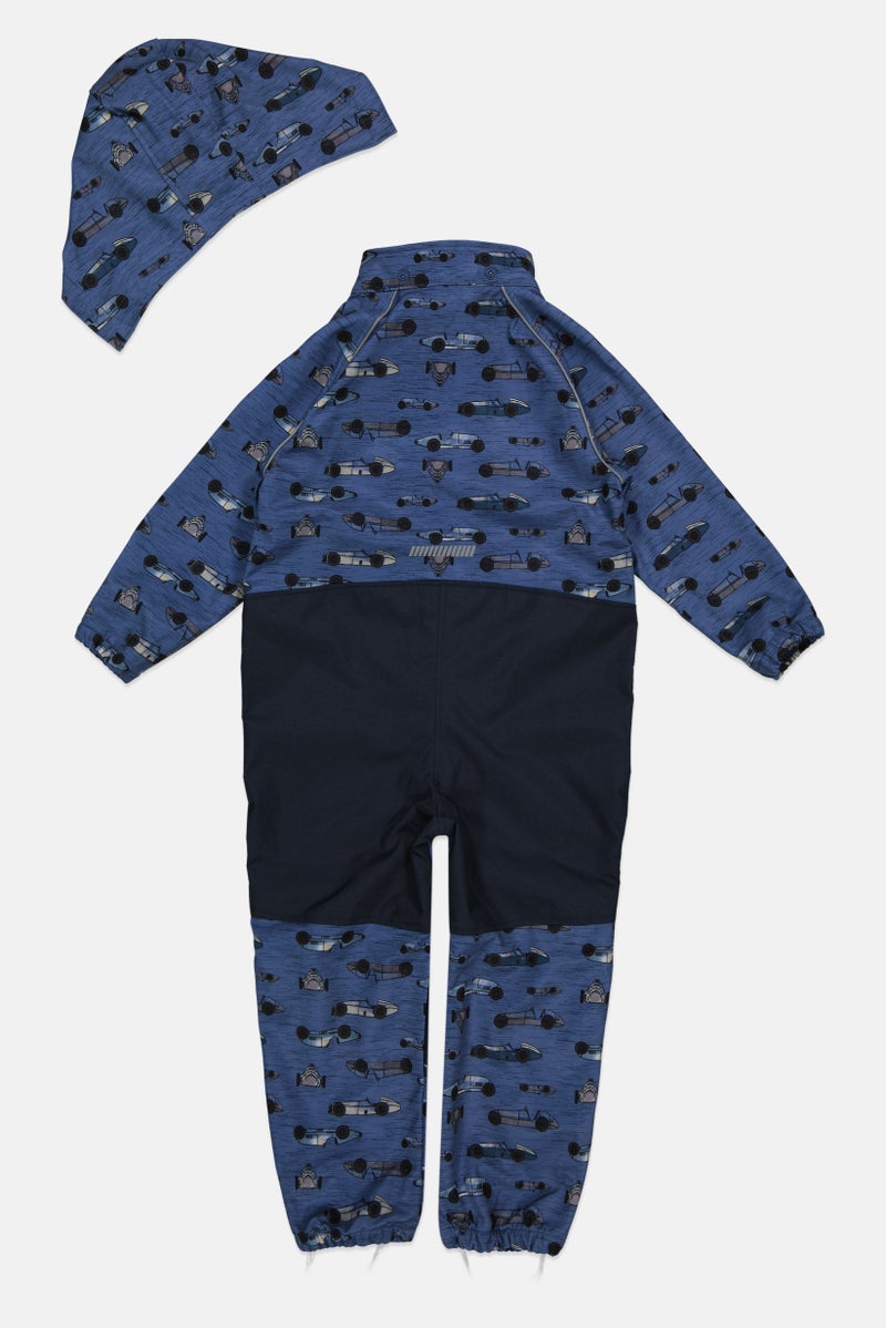 NAME IT Kids Girl Allover Print Romper, Blue  - Image 2