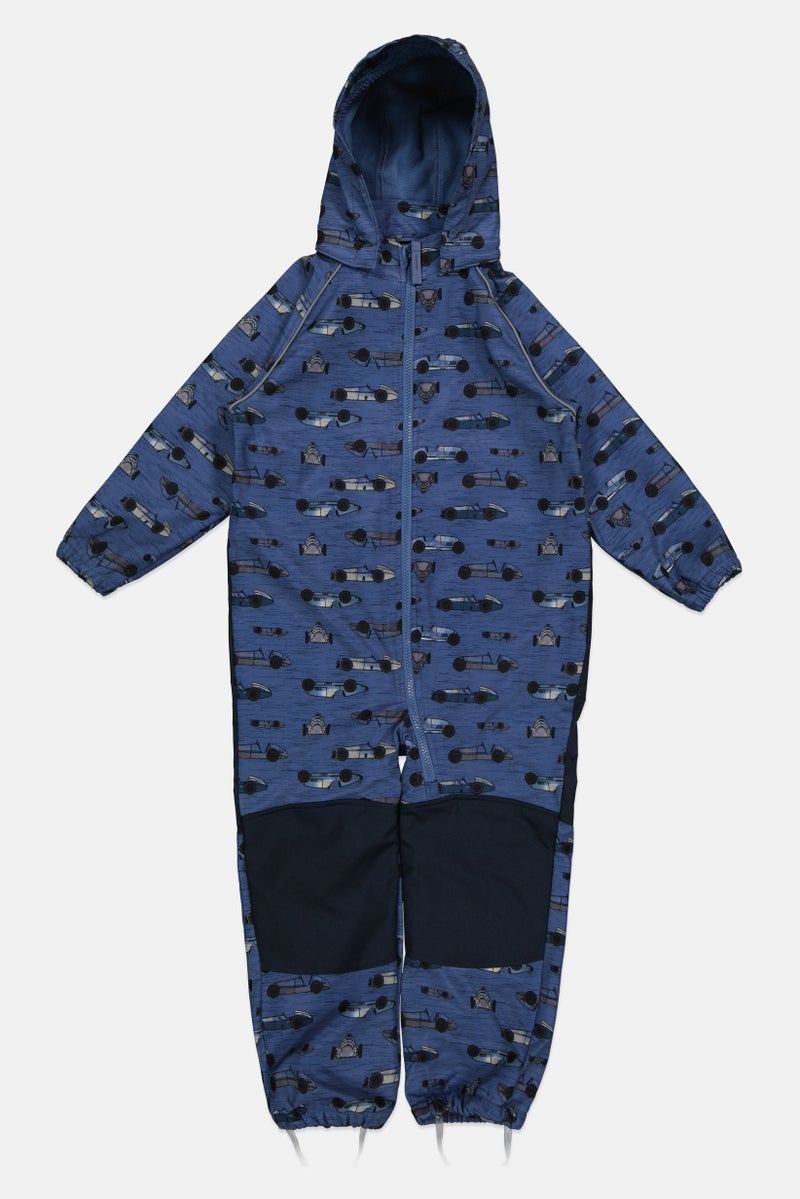 NAME IT Kids Girl Allover Print Romper, Blue  - Image 1