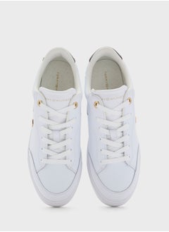 TOMMY HILFIGER Logo Detail Lace Up Low Top Sneakers  - Image 4