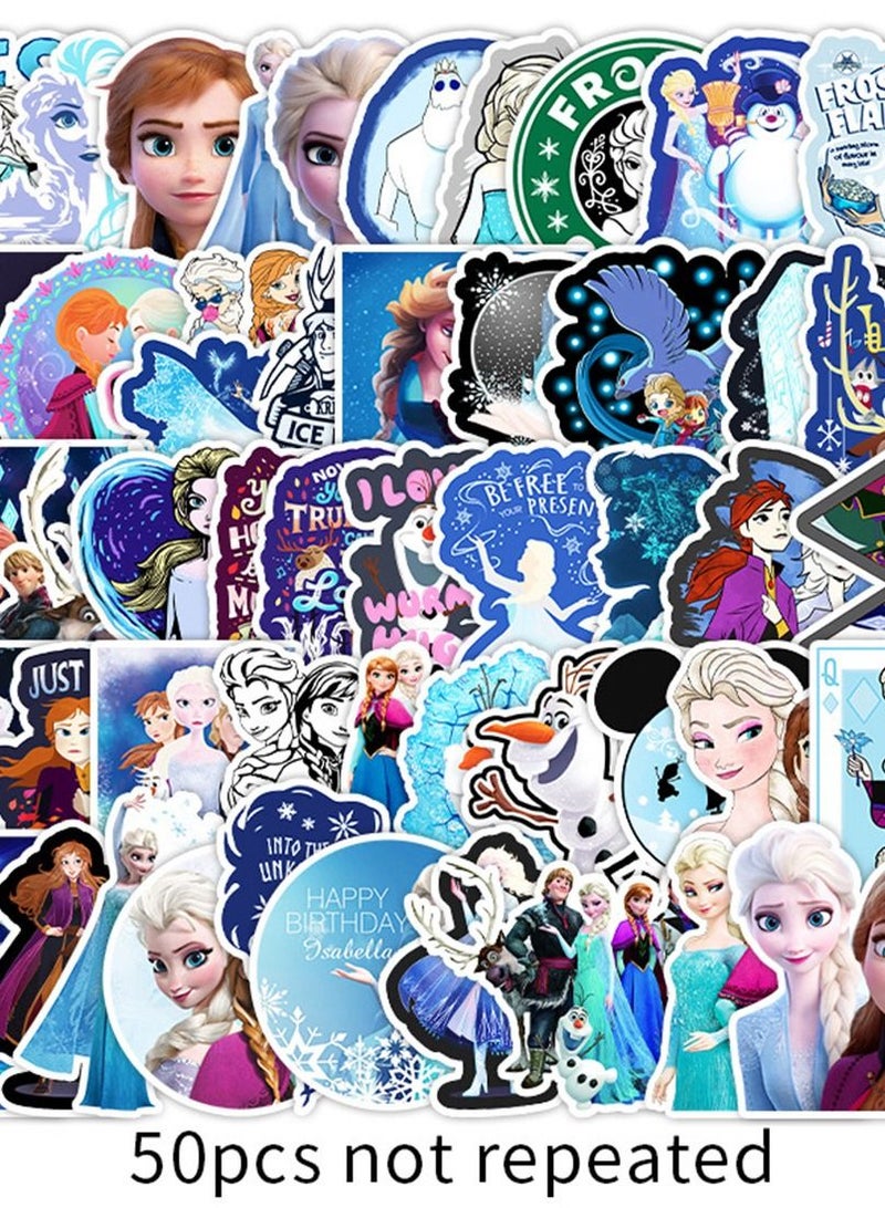 general 50-Piece Elsa Cute Vinyl Waterproof Sticker - Image 2