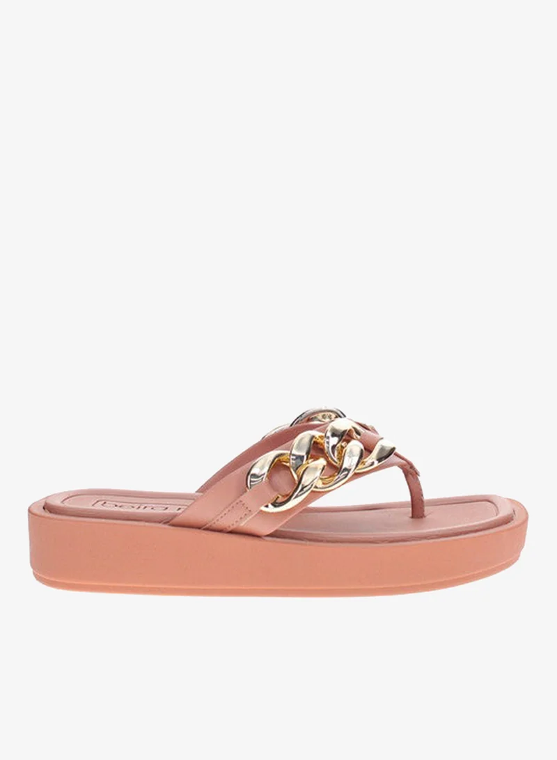 Beira Rio  Beira Rio Ladies Flat Sandals Nude | Made In Brazil for Women | Best Price UAE