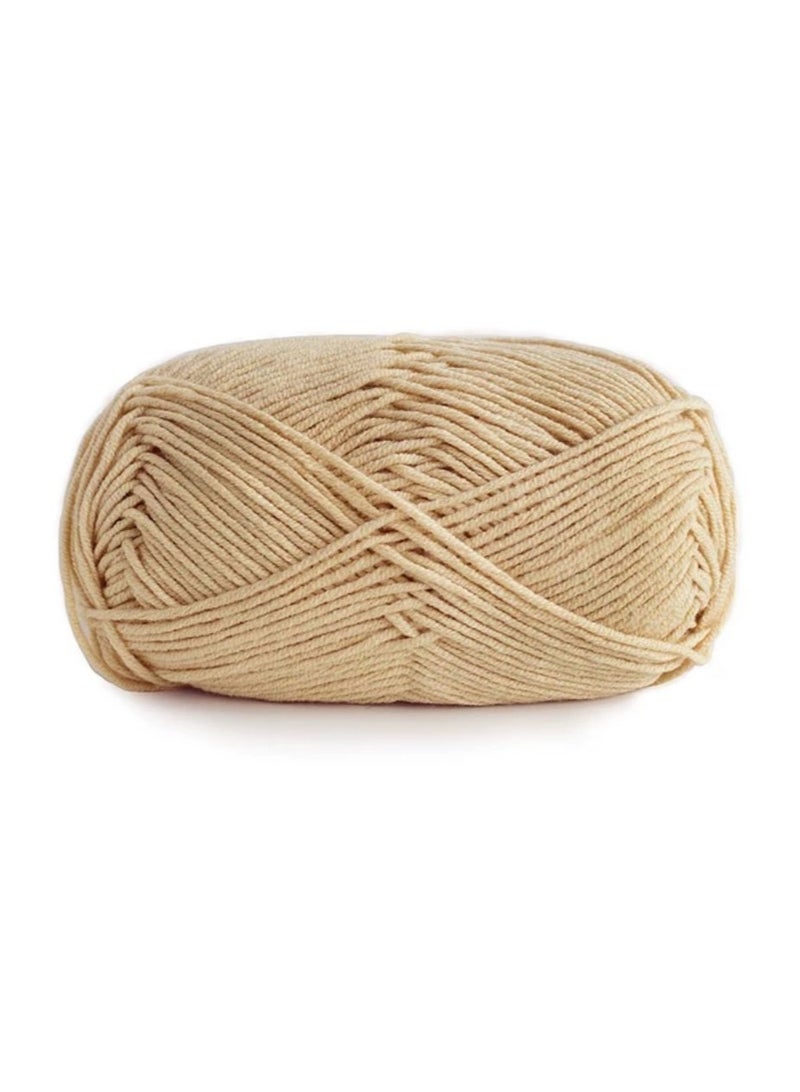 Generic Crochet and knitting yarn, 4-ply combed Cotton & Acrylic Fiber 50g(18# Khaki)