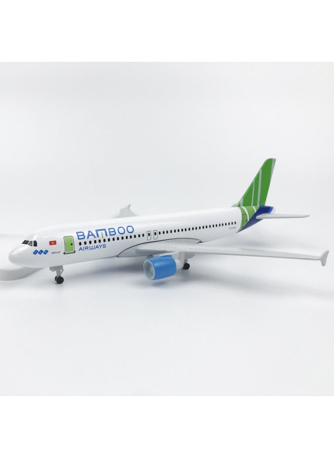 20cm Simulation Aircraft Model Yuezhu Aviation A320 Alloy With Wheels Static Ornaments Airplane Model Toy Gift-Color:20cm Yuezhu A320  - Image 2