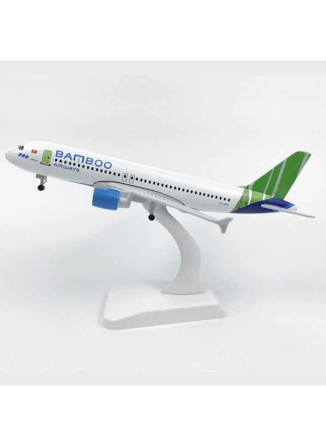 20cm Simulation Aircraft Model Yuezhu Aviation A320 Alloy With Wheels Static Ornaments Airplane Model Toy Gift-Color:20cm Yuezhu A320  - Image 4