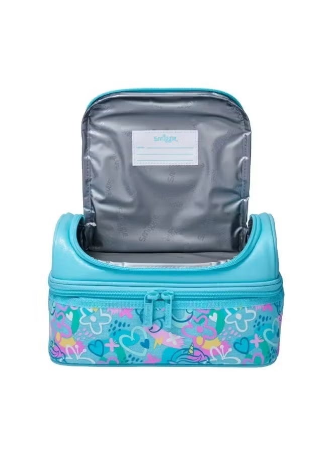 Smiggle Children's Double-Layer Insulated Lunch Bag with Cartoon Print, Student Lunchbox, Portable Large Capacity Food Carrier Bag - Image 2