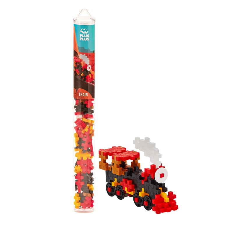 Plus-Plus Plus Plus Vehicle Building Block Kit 3D Puzzle Stem Toy for Kids 70 Interlocking Pieces Train Mini Maker Tube - Image 3
