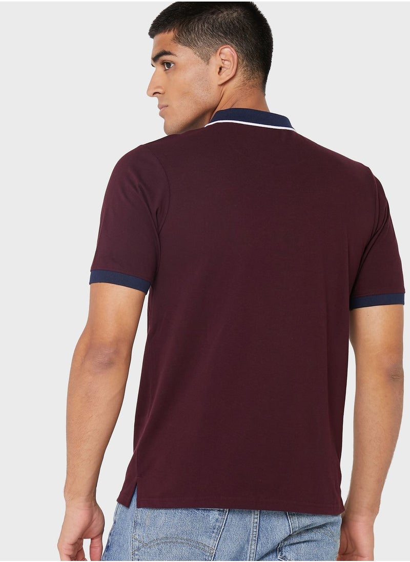 Seventy Five Chest Stripe Polo Shirt  - Image 2