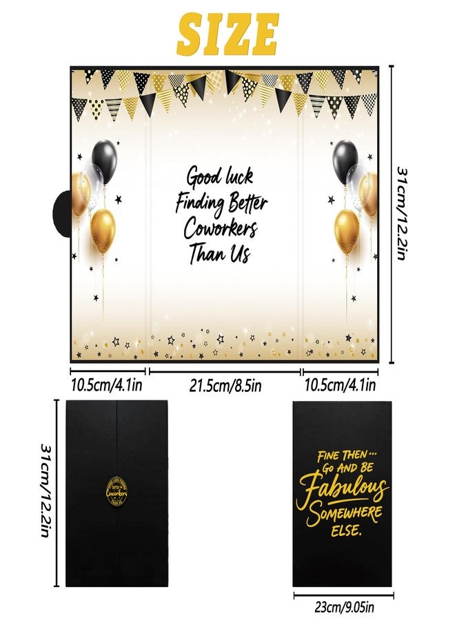 Roetyce Coworker Farewell Decorations, Black Gold Good Luck Finding Better Coworkers Than Us Guest Book Jumbo Card, Farewell Signature Board Gift, Going Away/Goodbye Party Supplies for Job Change - Image 2