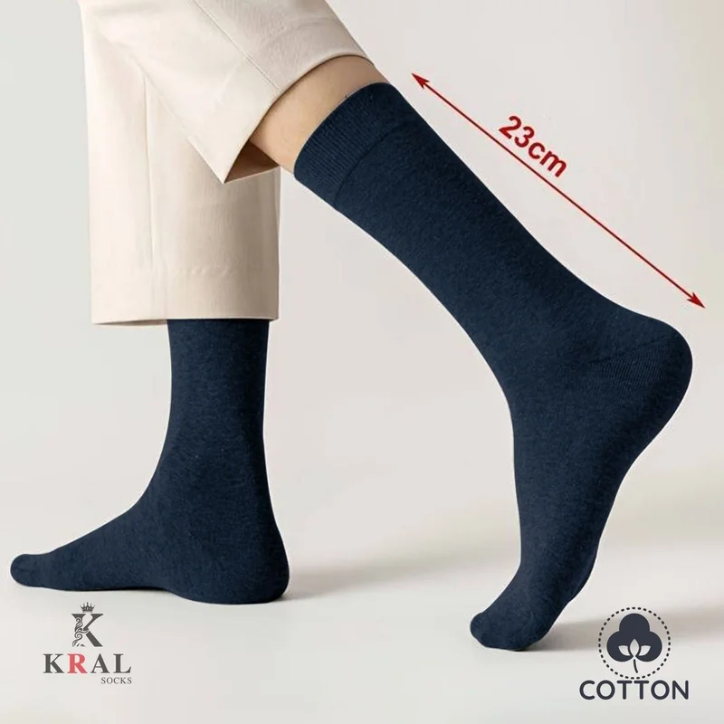 Kral Socks 10 Pieces Summer Combed Cotton Men's Medium Long Socks Perfumed