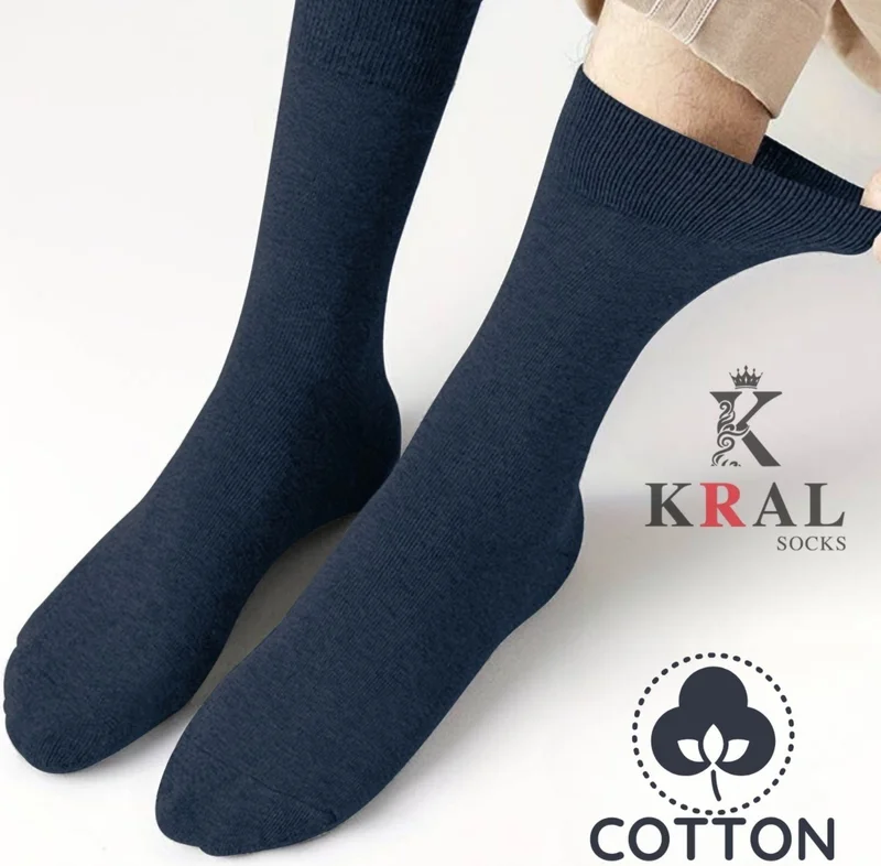 Kral Socks 10 Pieces Summer Combed Cotton Men's Medium Long Socks Perfumed