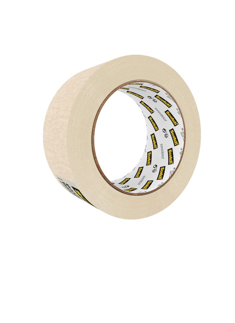 Scotch  Scotch Basic Masking Tape For General Masking And Protection Purposes, Medium To High Adhesion, Beige Color, 48mm X 50M. 1 Roll/Pack  - Image 3