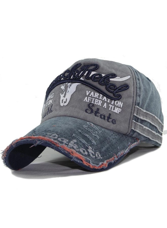 Fashion Baseball Cap Women Hip Hop Cap Hole Letter Cap Men Outdoor Daddy Cap Adjustable