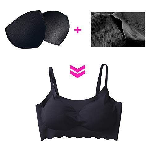TopBine Bra Pads Inserts Women's Sports Cups Bra Replacement Insert for Bikini Swimsuit (3 Pairs B/C Black) - Image 5