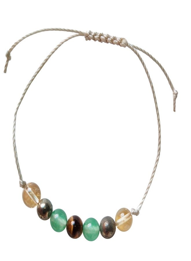 LFaize Money Maker, Pyrite, Aventurine, Tiger Eye, Citrine, Meditation, Wealth, Abundance, Prosperity, String Bracelet - Image 1