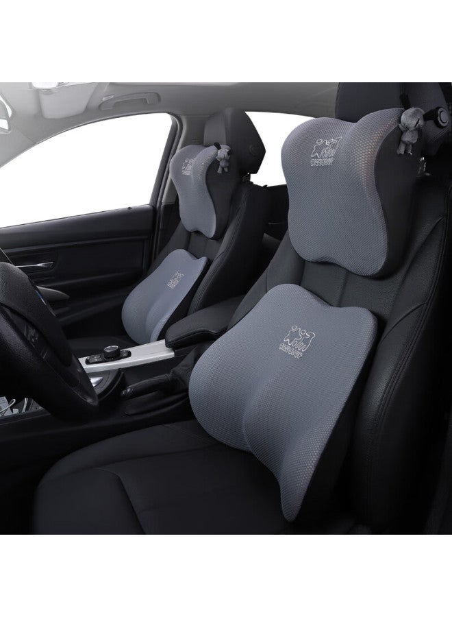 Icaroom Car Headrest, Space Memory Foam Neck Support Pillow, All-season Universal Car Cushion, T-662ms Zaiti Gray - Image 5